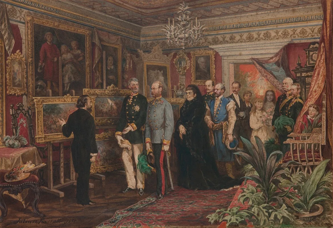 The Emperor Visiting Jan Matejko At His House At 47 Florianska Street