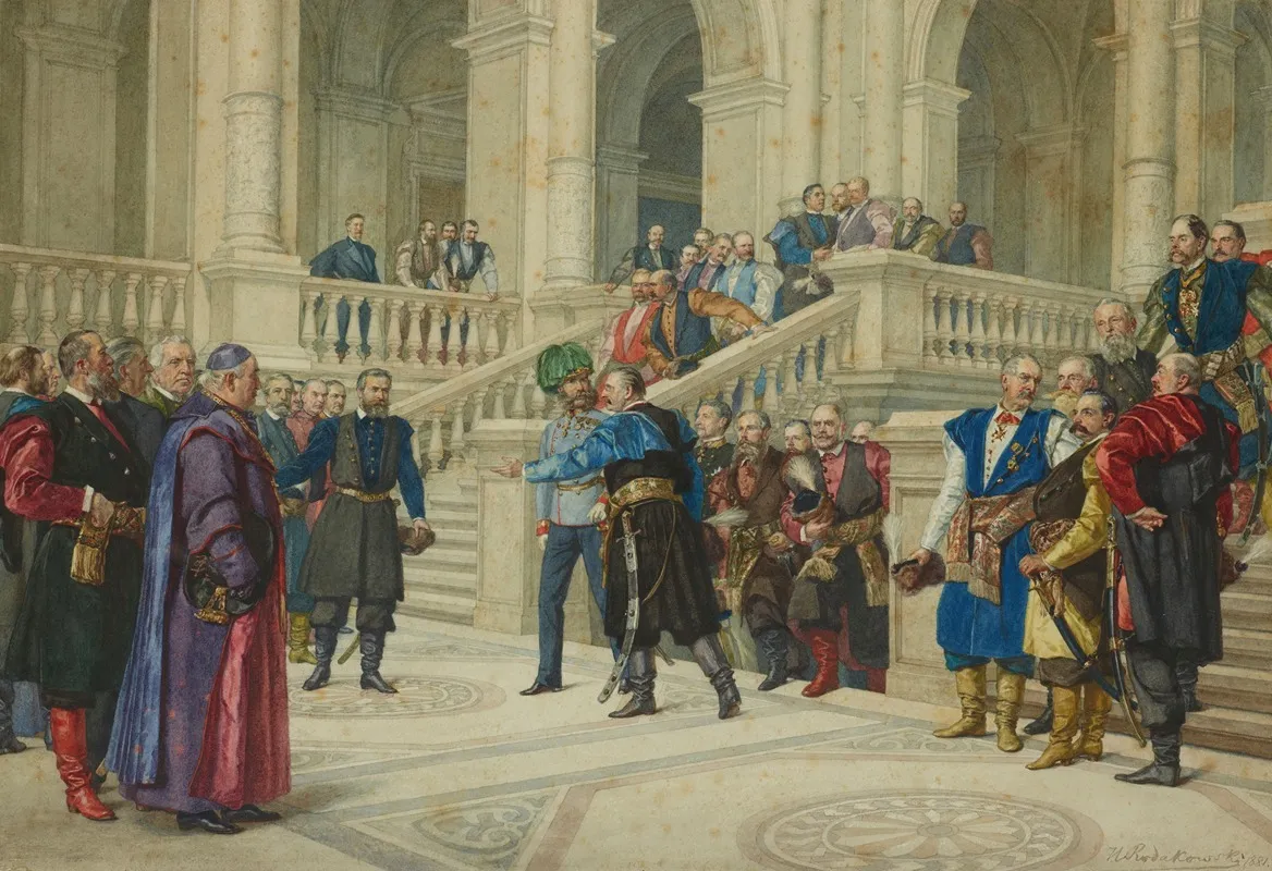 The Emperor Visiting The Galicia Diet In Lviv From The Series Inspection Trip Of Emperor Franz Joseph I Around Galicia In September 1880