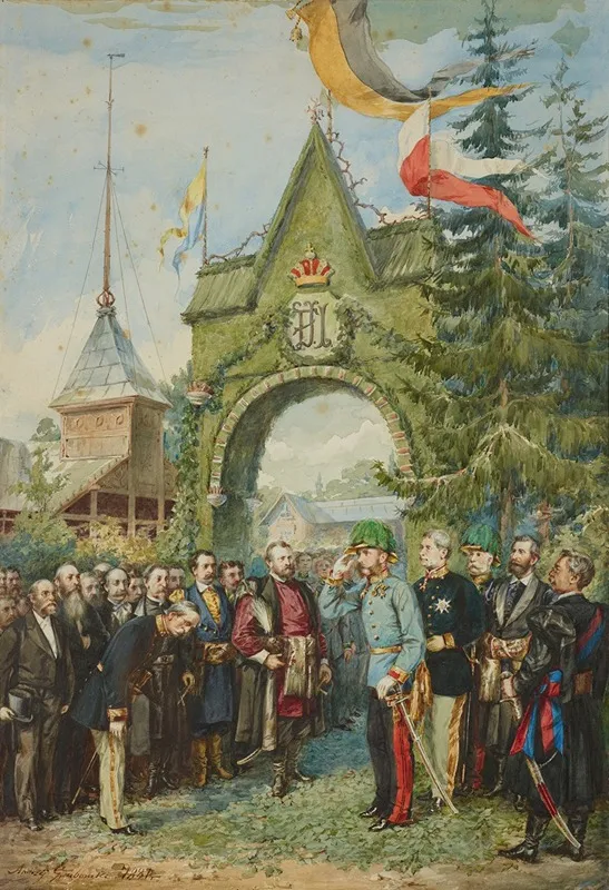 The Emperor Visiting The School Of Forestry Wall Art by Andrzej Bronisław Grabowski - High-Resolution Digital Print