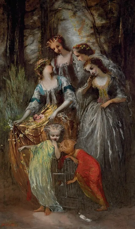 The Empress Eugenie And Her Attendants