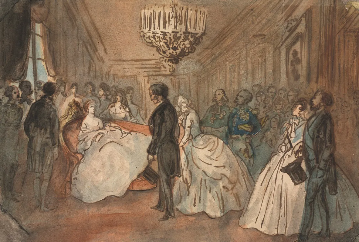 The Empress Eugenie Receiving The Diplomatic Corps After The Birth Of The Imperial Prince