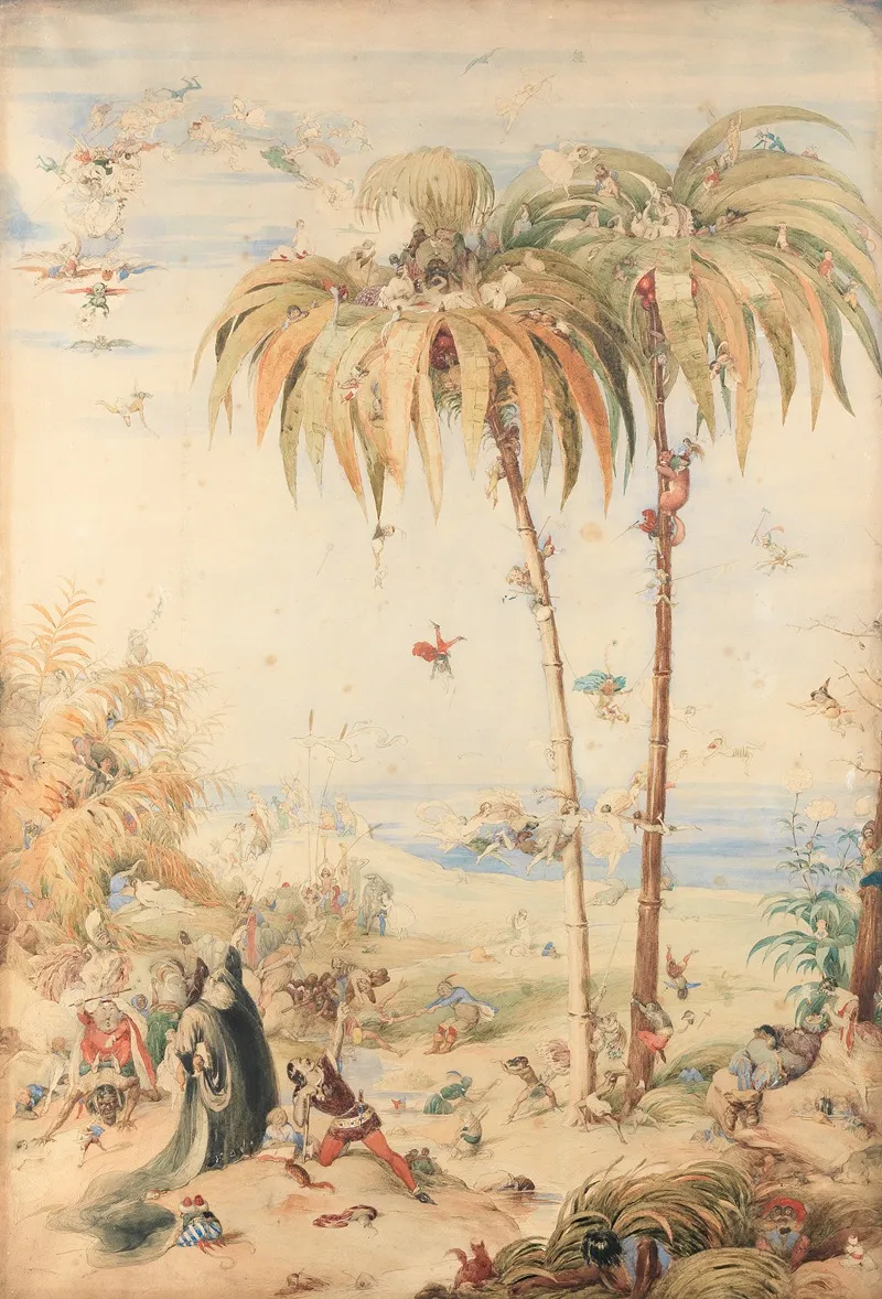 The Enchanted Fairy Tree Or A Fantasy Based On The Tempest By William Shakespeare Wall Art by Richard Doyle - High-Resolution Digital Print