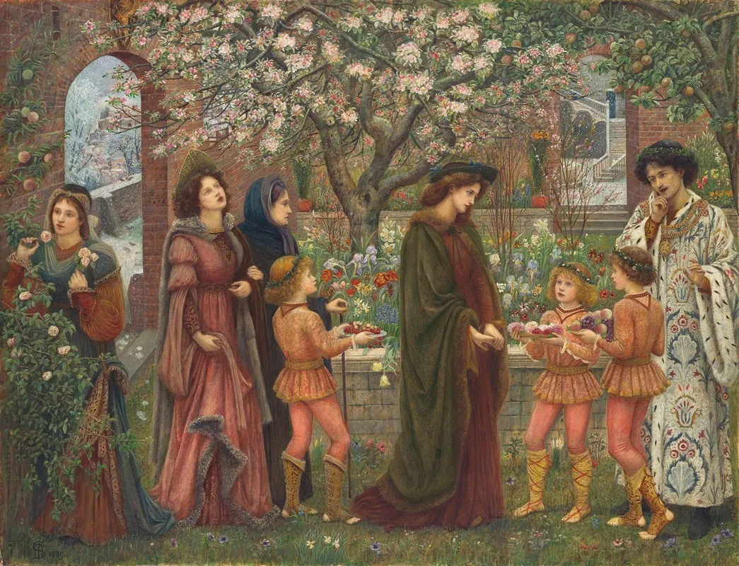 The Enchanted Garden 2 Wall Art by Marie Spartali Stillman - High-Resolution Digital Print