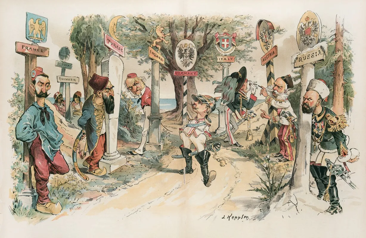 The Enfant Terrible Of Europe Wall Art by Joseph Ferdinand Keppler - High-Resolution Digital Print