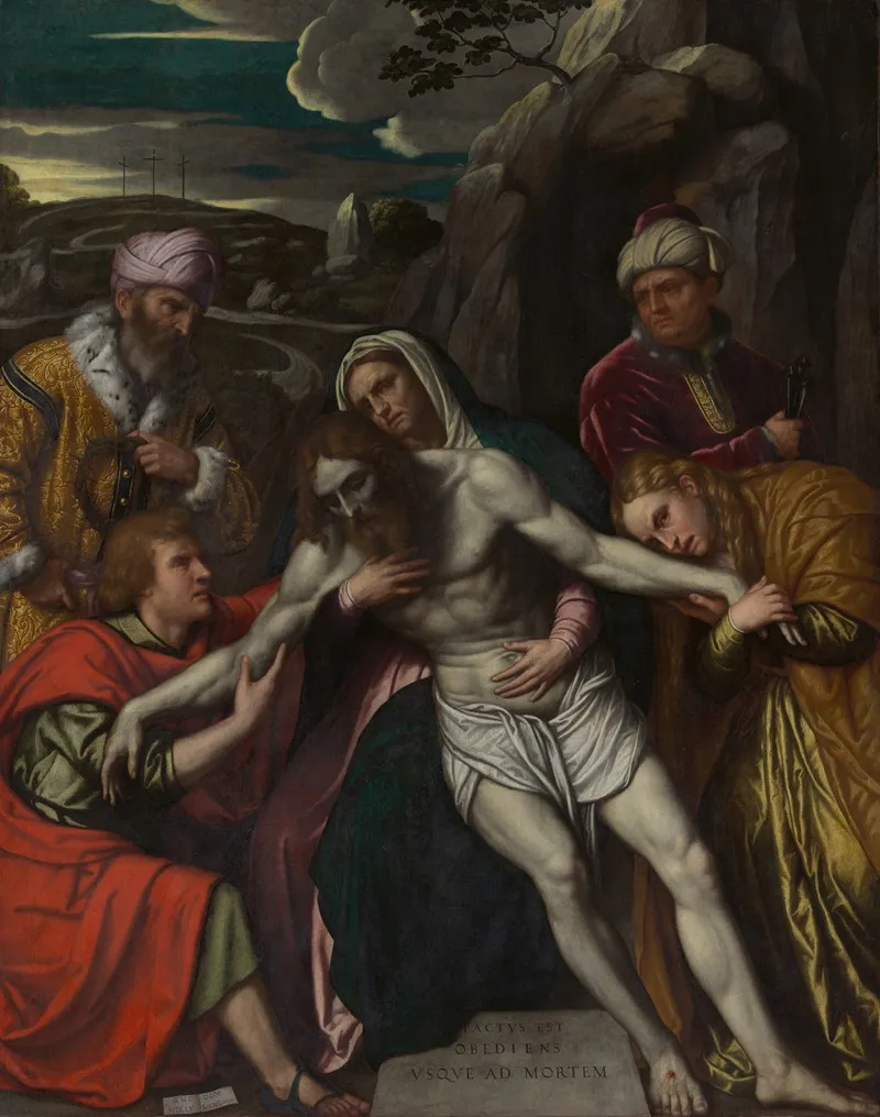 The Entombment 16 Wall Art by Moretto Da Brescia - High-Resolution Digital Print