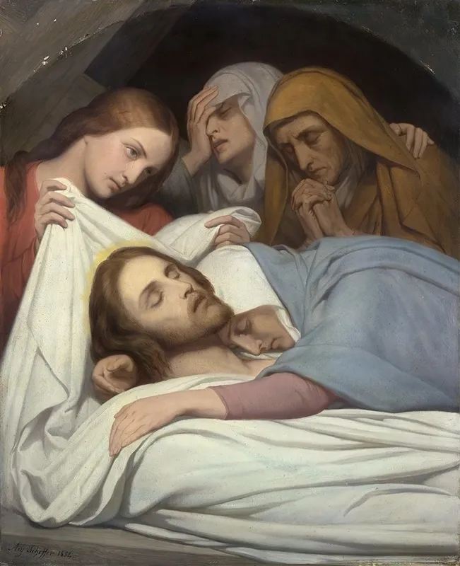 The Entombment 5 Wall Art by Ary Scheffer - High-Resolution Digital Print