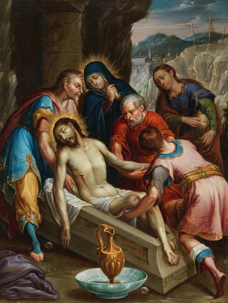 The Entombment Of Christ 10 Wall Art by Juan Rodríguez Juárez - High-Resolution Digital Print
