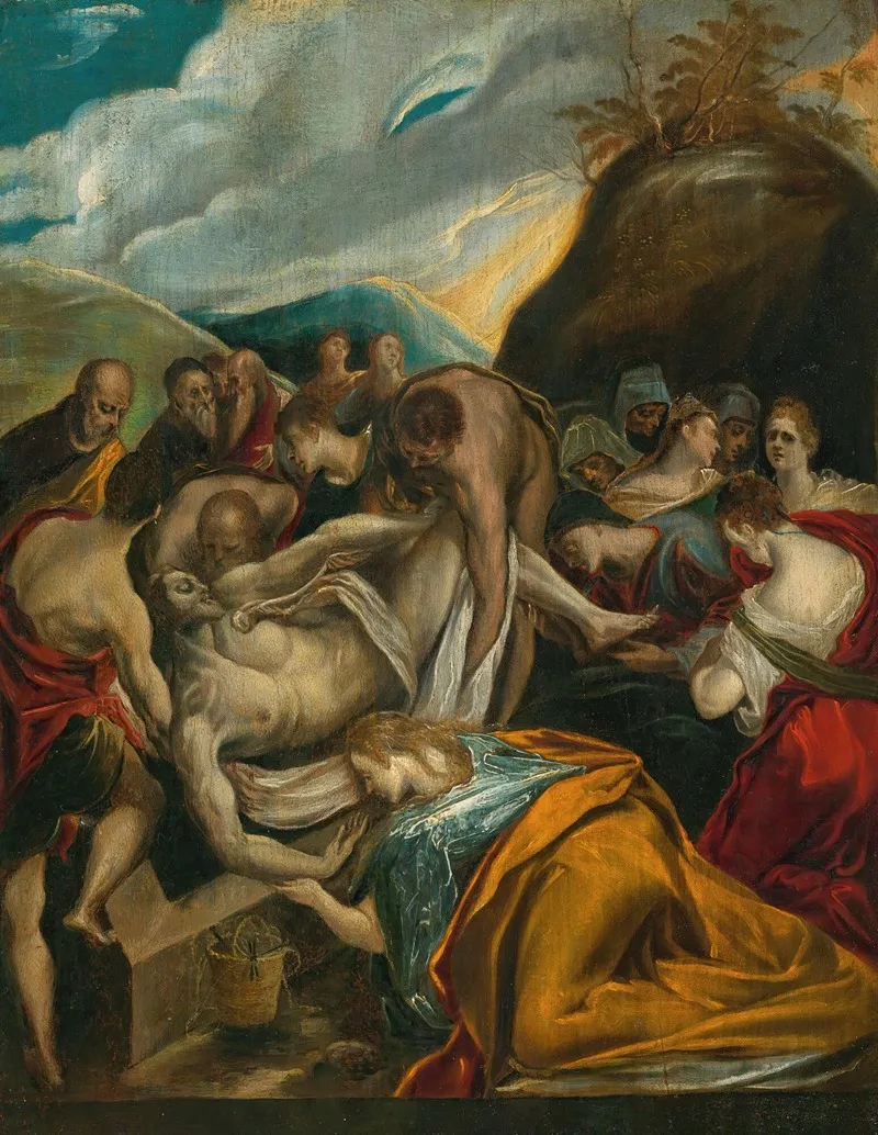 The Entombment Of Christ 8 Wall Art by El Greco (Domenikos Theotokopoulos) - High-Resolution Digital Print