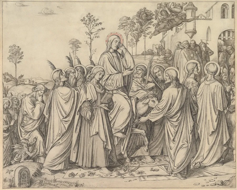 The Entrance Of Christ Into Jerusalem Wall Art by Gustav Ferdinand König - High-Resolution Digital Print