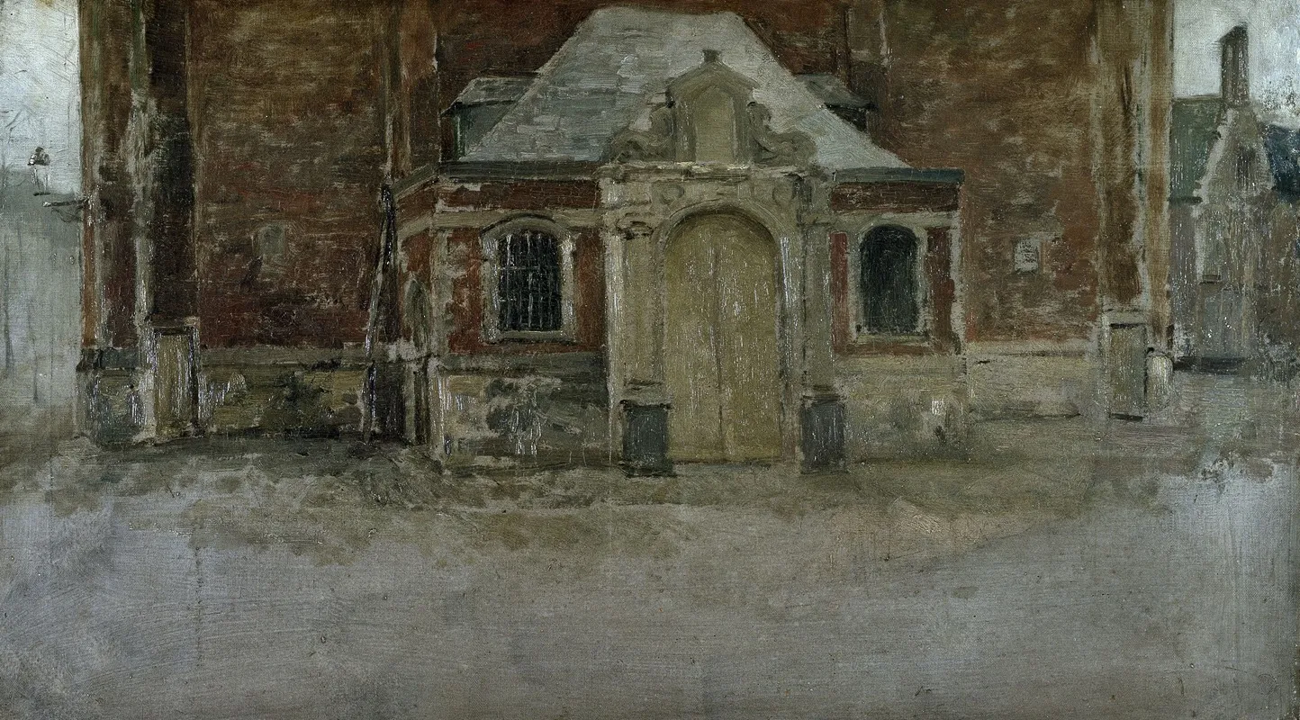 The Entrance To Saint Elizabeths Church In Ghent Wall Art by Jean Delvin - High-Resolution Digital Print