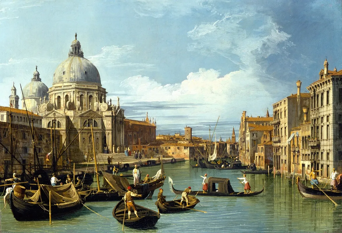 The Entrance To The Grand Canal Venice Wall Art by Canaletto - High-Resolution Digital Print