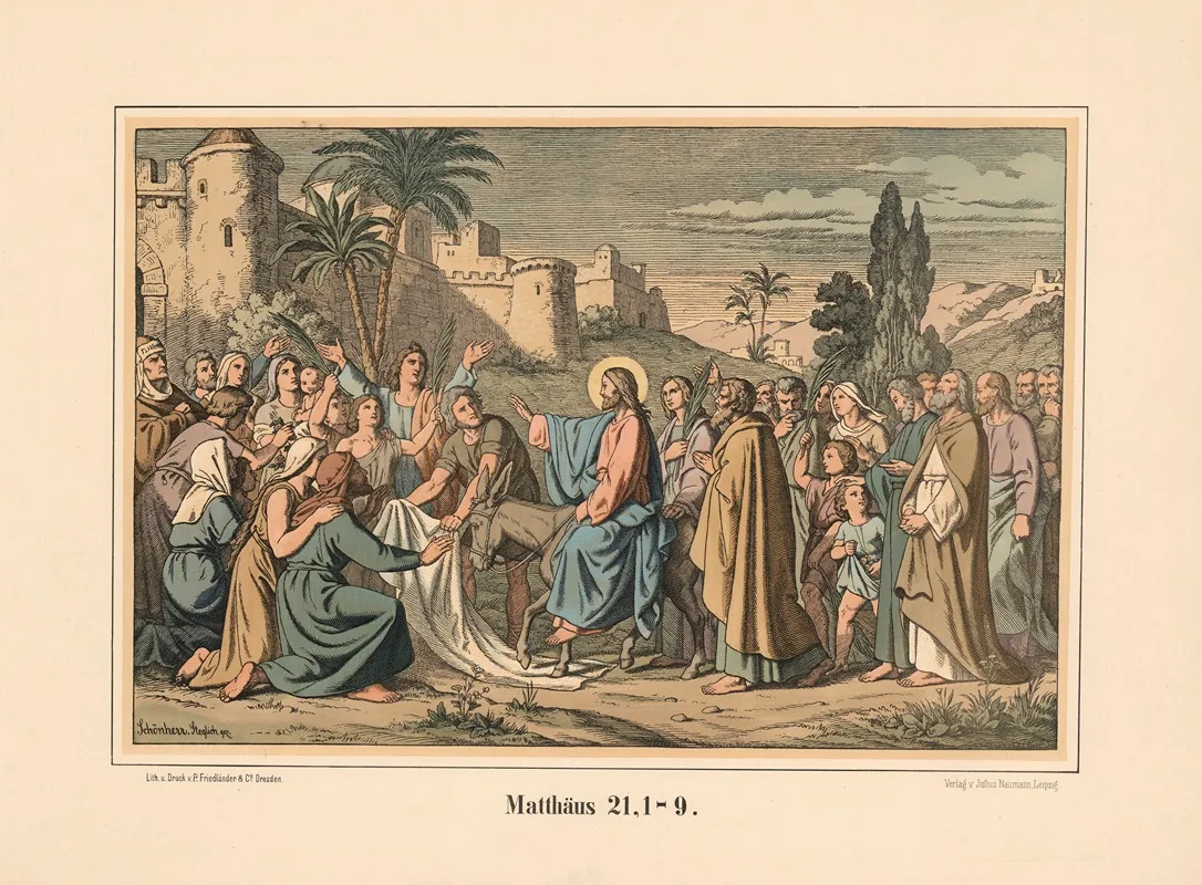 The Entry Into Jerusalem 12 Wall Art by Karl Gottlob Schönherr - High-Resolution Digital Print