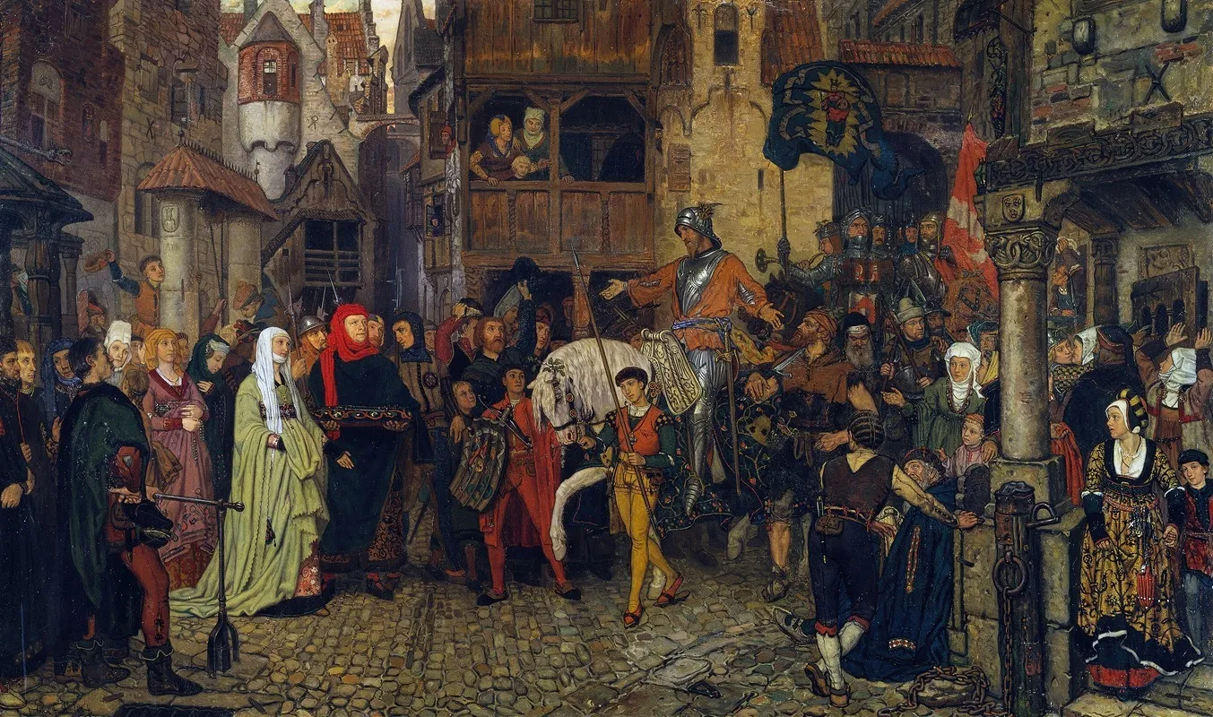 The Entry Of Sten Sture The Elder Into Stockholm Wall Art by Georg Von Rosen - High-Resolution Digital Print