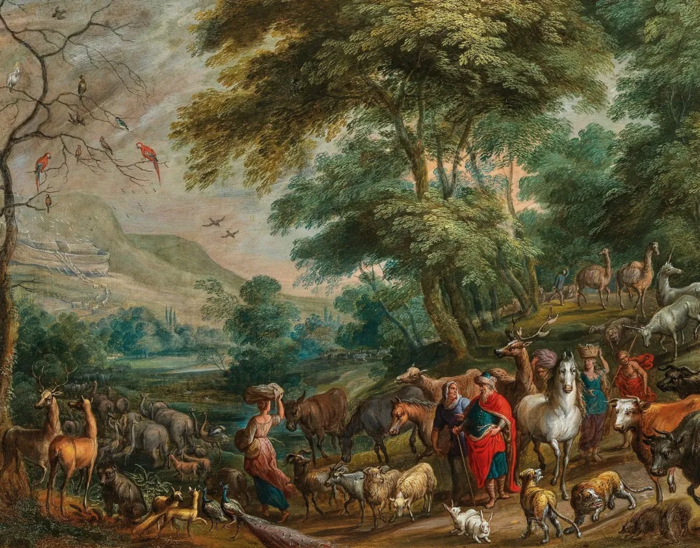 The Entry Of The Animals Into Noahs Ark Wall Art by Flemish School - High-Resolution Digital Print