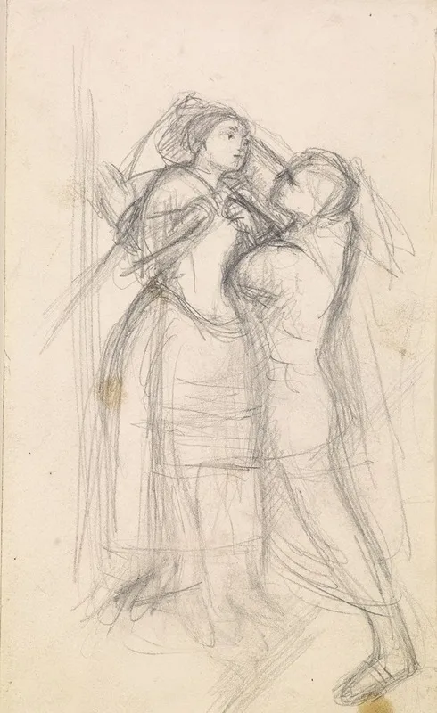 The Escape Of A Heretic Sketch Of The Girl And Her Lover