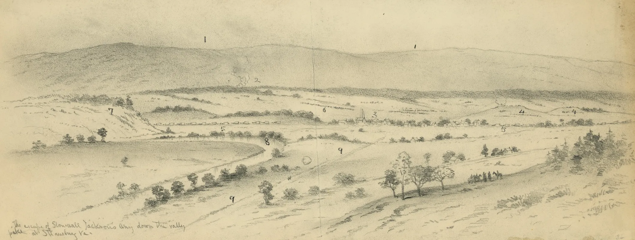 The Escape Of Stonewall Jacksons Army Down The Valley Pike At Strausburg Va