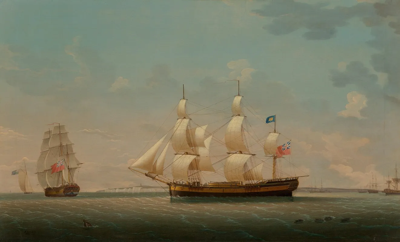 The Estridge In Two Views Off Dover