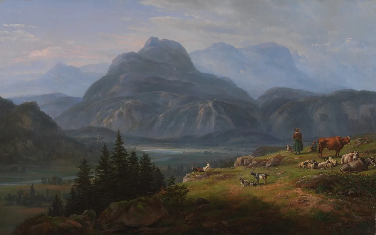The Etsch Valley Near Roveredo Wall Art by Johan Christian Dahl - High-Resolution Digital Print