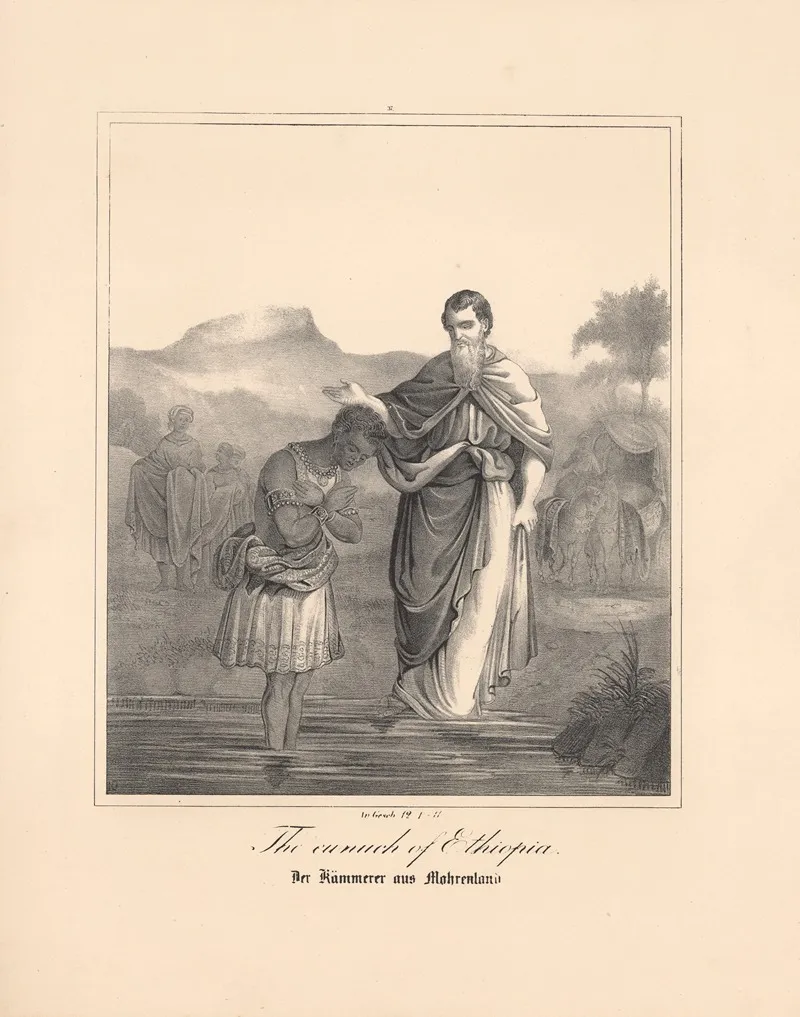 The Eunuch Of Ethiopia Wall Art by Johann Baptist Sonderland - High-Resolution Digital Print