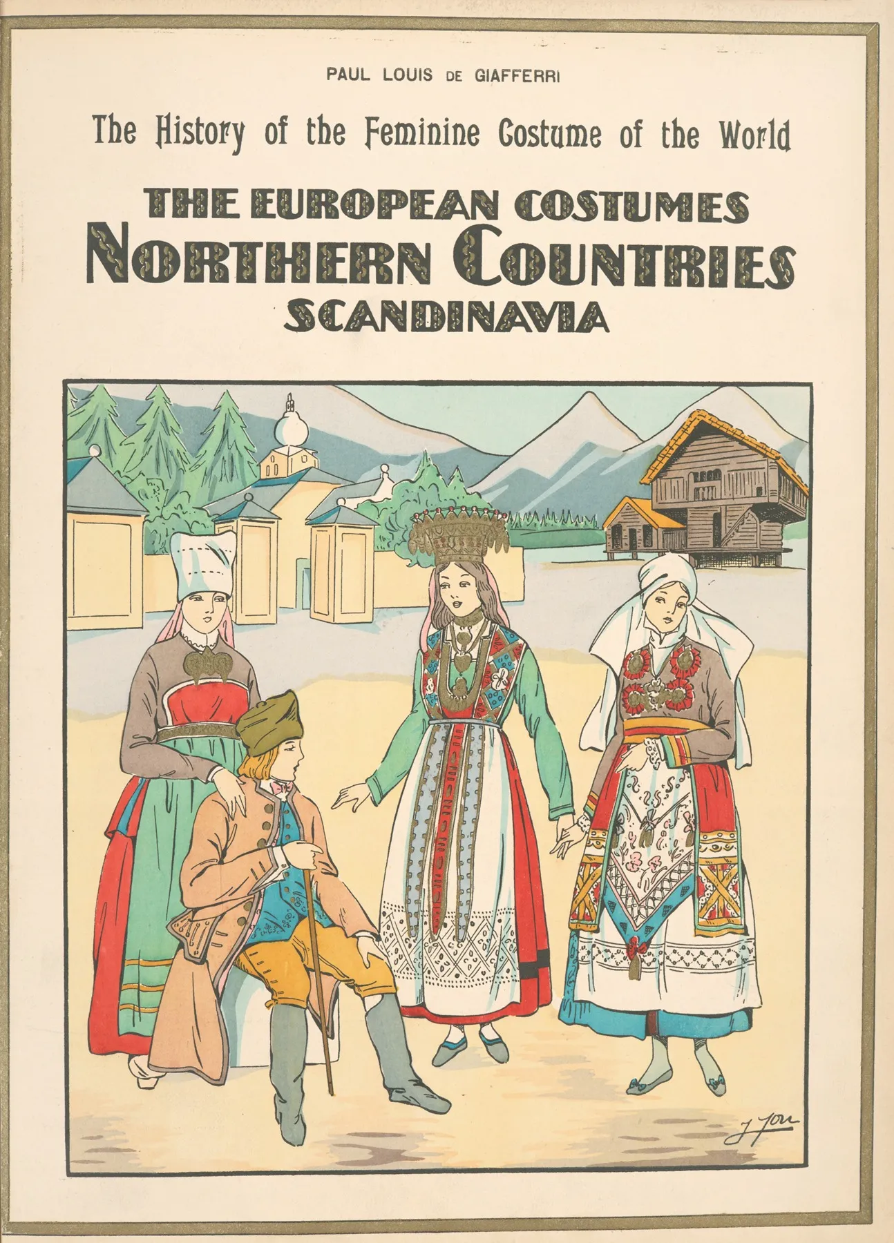 The European Costumes Northern Countries Scandinavia Wall Art by Paul Louis de Giafferri - High-Resolution Digital Print