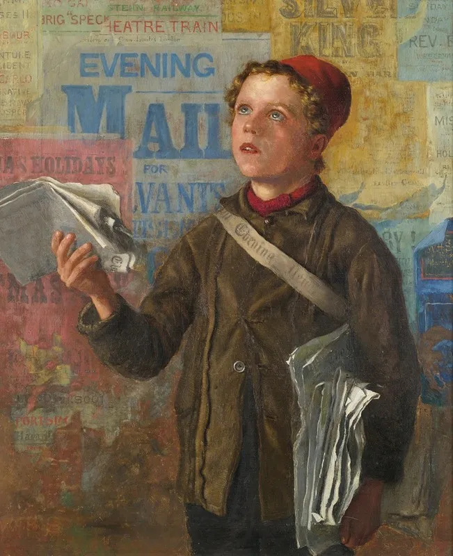 The Evening News Wall Art by William H. Snape - High-Resolution Digital Print