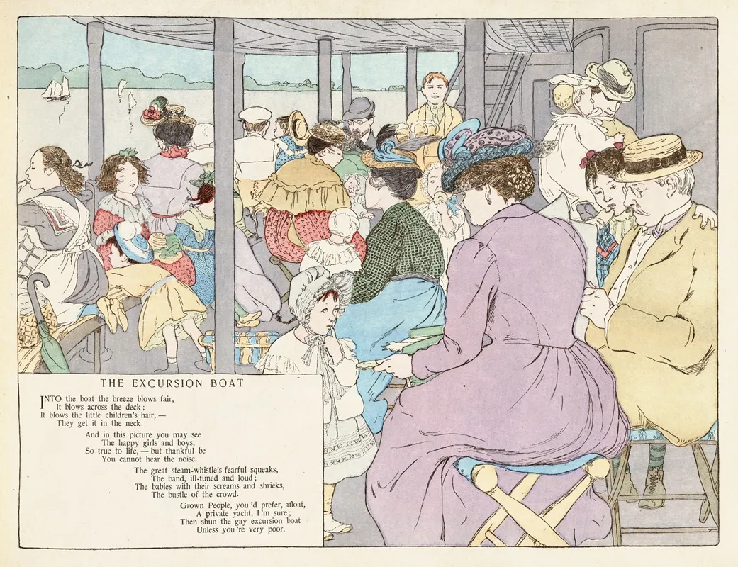 The Excursion Boat Wall Art by Ethel Mars - High-Resolution Digital Print