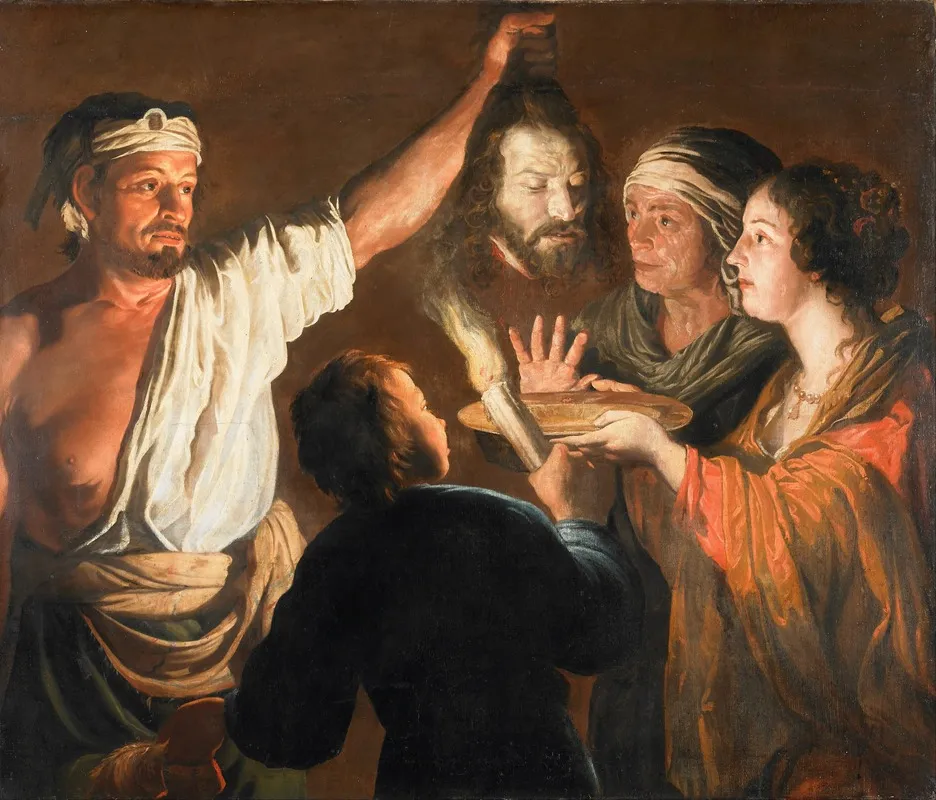 The Executioner With The Head Of John The Baptist Wall Art by William Dobson - High-Resolution Digital Print