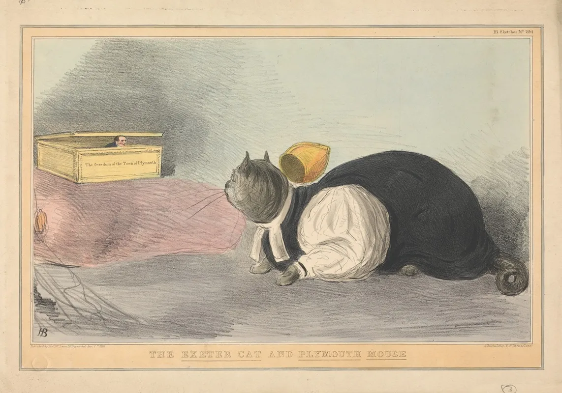 The Exeter Cat And Plymouth Mouse Wall Art by John Doyle - High-Resolution Digital Print