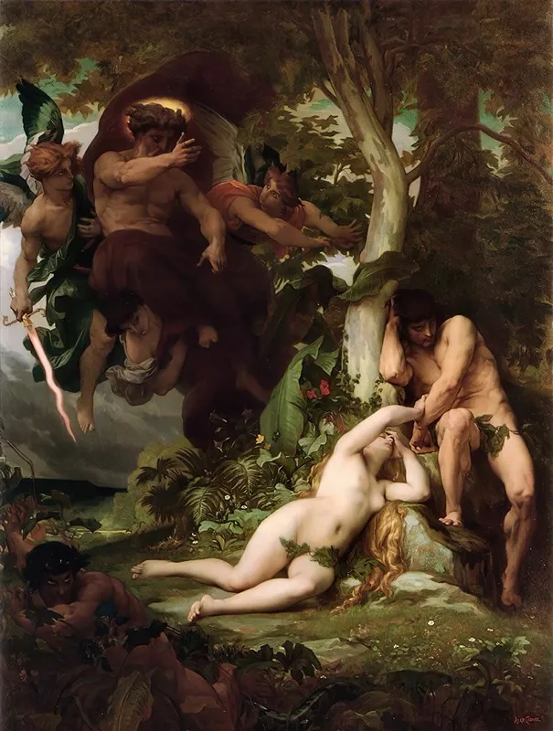 The Expulsion Of Adam And Eve From The Garden Of Paradise Wall Art by Alexandre Cabanel - High-Resolution Digital Print