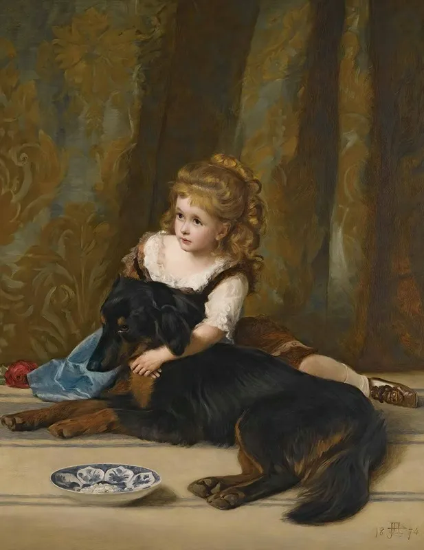 The Fair Beauty And The Dark One Wall Art by James Archer - High-Resolution Digital Print