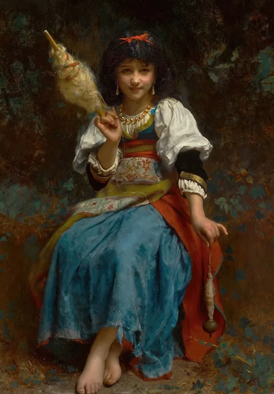 The Fair Spinner Wall Art by Etienne Adolphe Piot - High-Resolution Digital Print