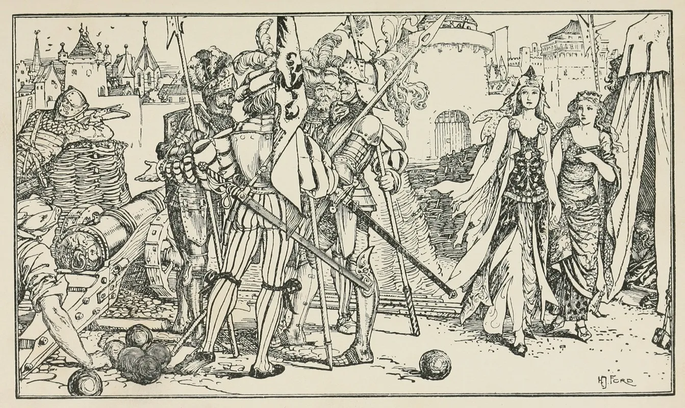 The Fairy And Dotterine Pass Unseen Through The Camp Of The Enemy