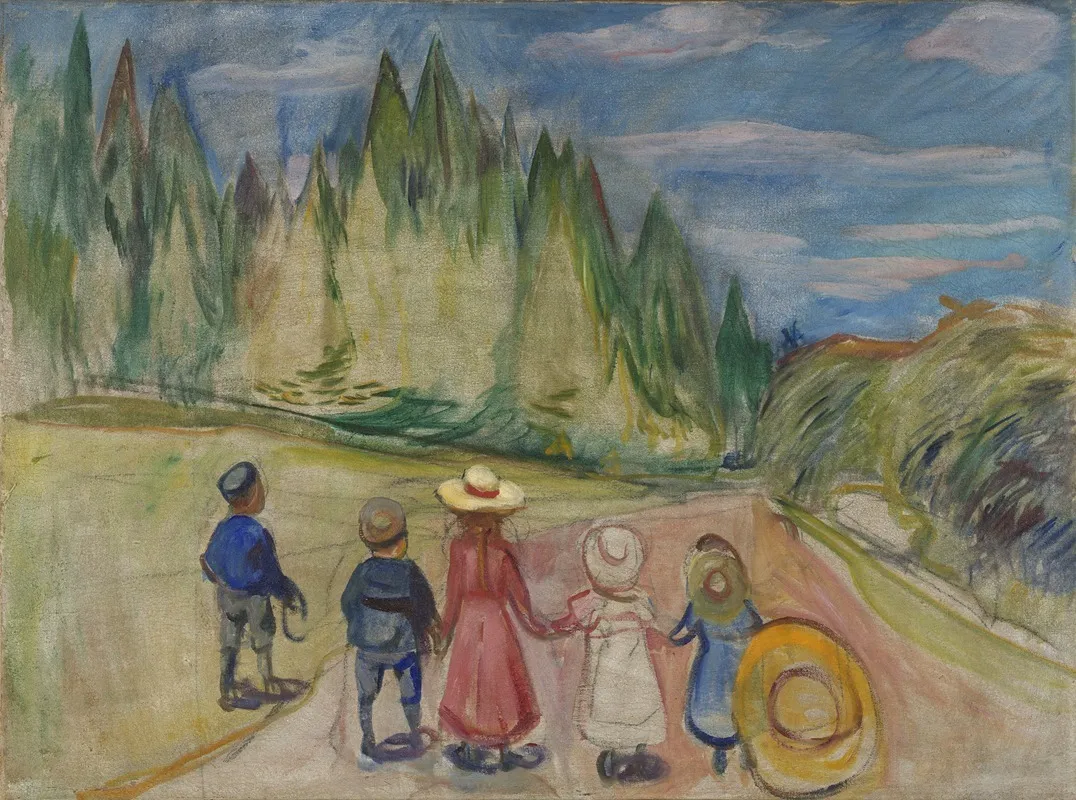 The Fairytale Forest Wall Art by Edvard Munch - Canvas Print