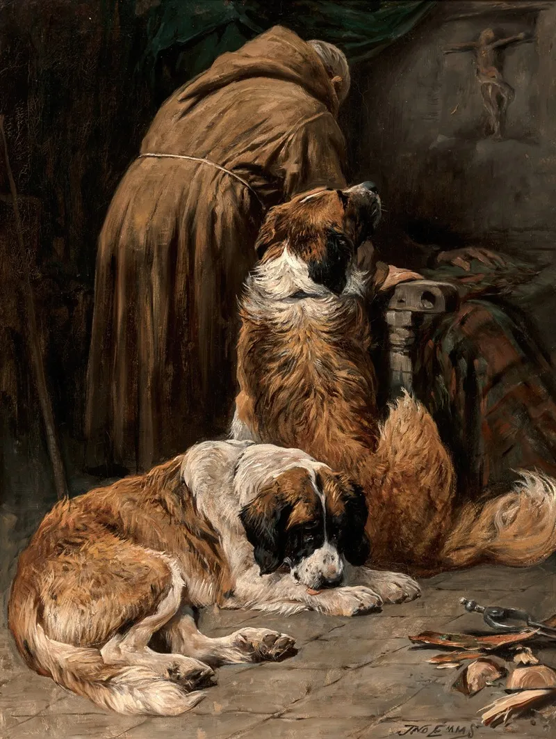 The Faith Of St Bernard Wall Art by John Emms - High-Resolution Digital Print