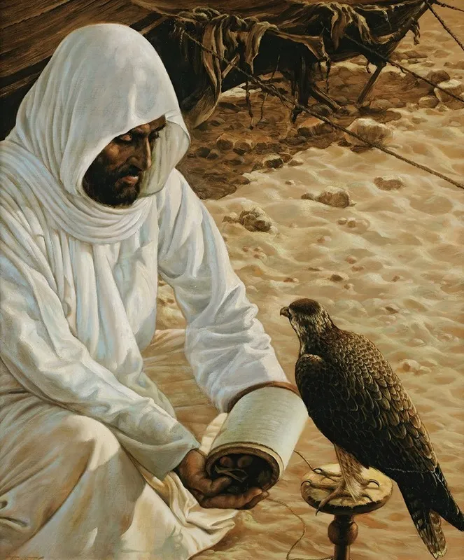 The Falconer Wall Art by Louis Agassiz Fuertes - High-Resolution Digital Print
