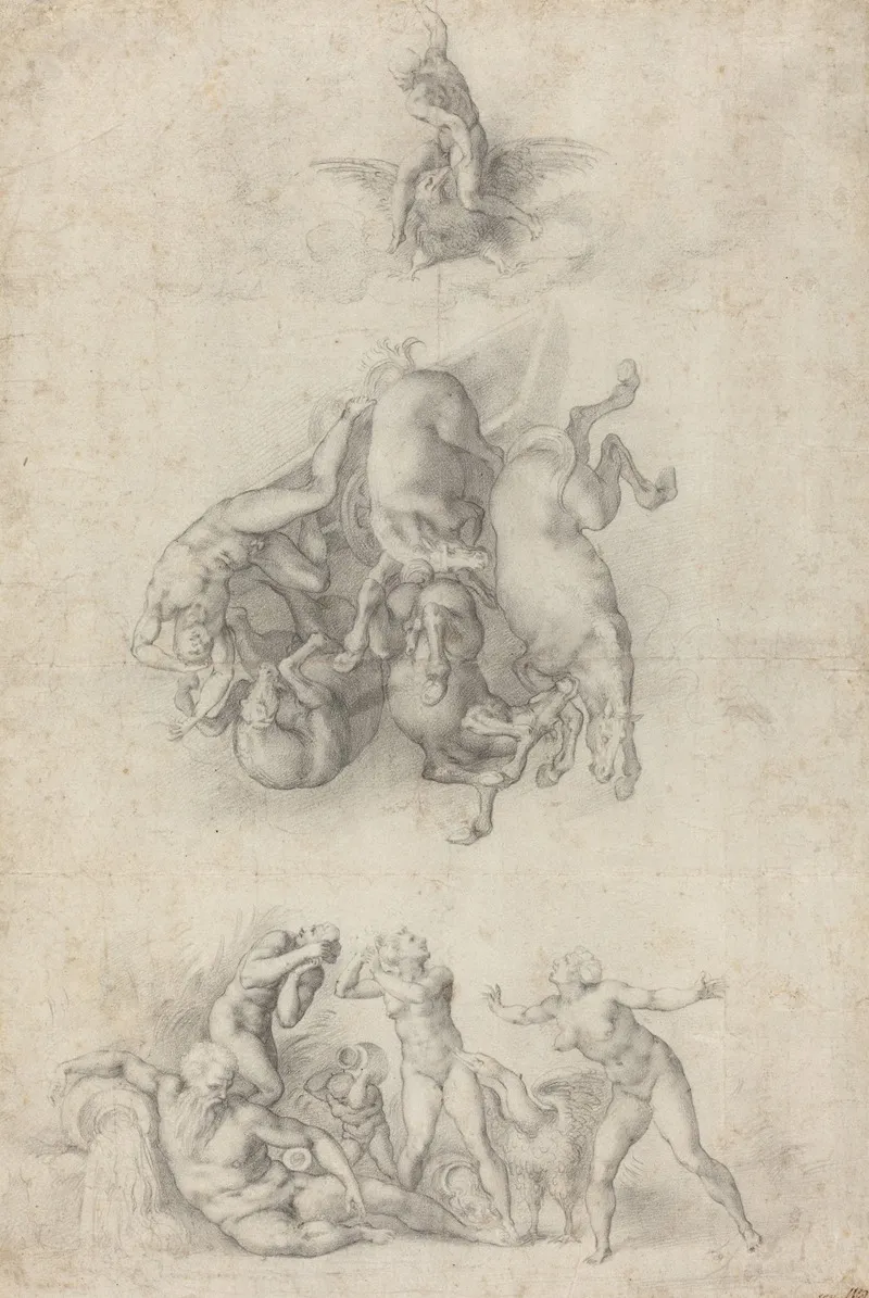 The Fall Of Phaethon Wall Art by Agnolo Bronzino - High-Resolution Digital Print