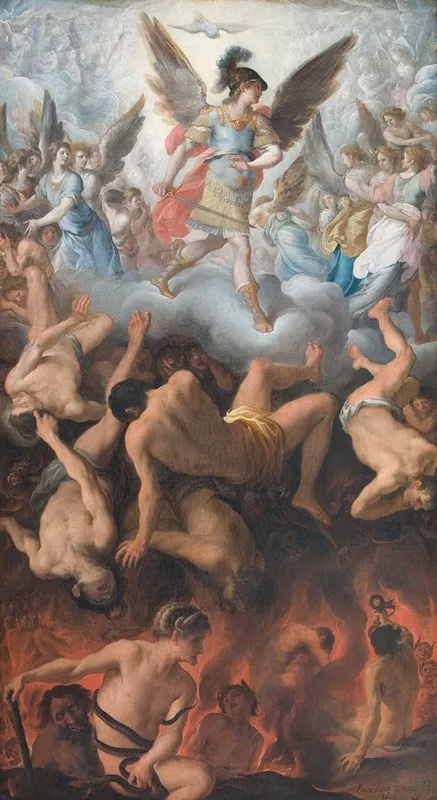 The Fall Of The Rebel Angels 4 Wall Art by Eugenio Cajés - High-Resolution Digital Print