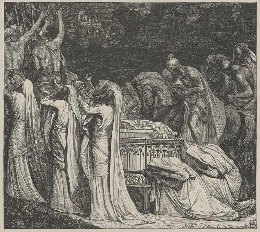 The Fall Of The Walls Of Jericho Wall Art by Henry Hugh Armstead - High-Resolution Digital Print