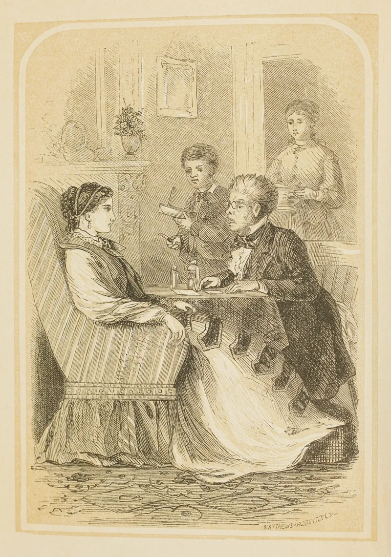 The Family Doctor Or Mrs Barry And Her Bourbon Wall Art by Mary Spring Walker - High-Resolution Digital Print