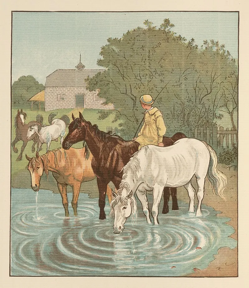 The Farmers Boy Pl 2 Wall Art by Randolph Caldecott - High-Resolution Digital Print