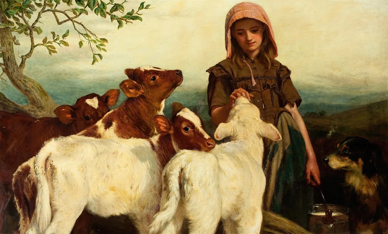 The Farmers Daughter 2 Wall Art by Henry Hetherington Emmerson - High-Resolution Digital Print