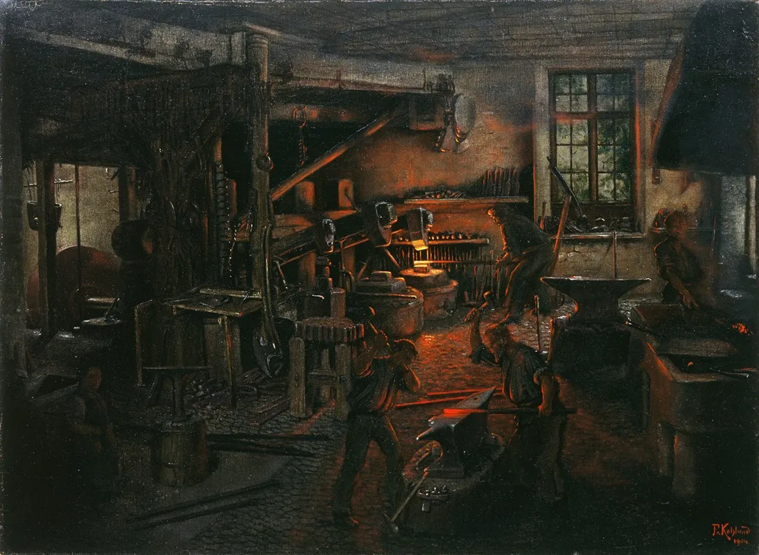The Fauler Hammer Mill In Falkensteig Wall Art by Fritz Kohlund - High-Resolution Digital Print