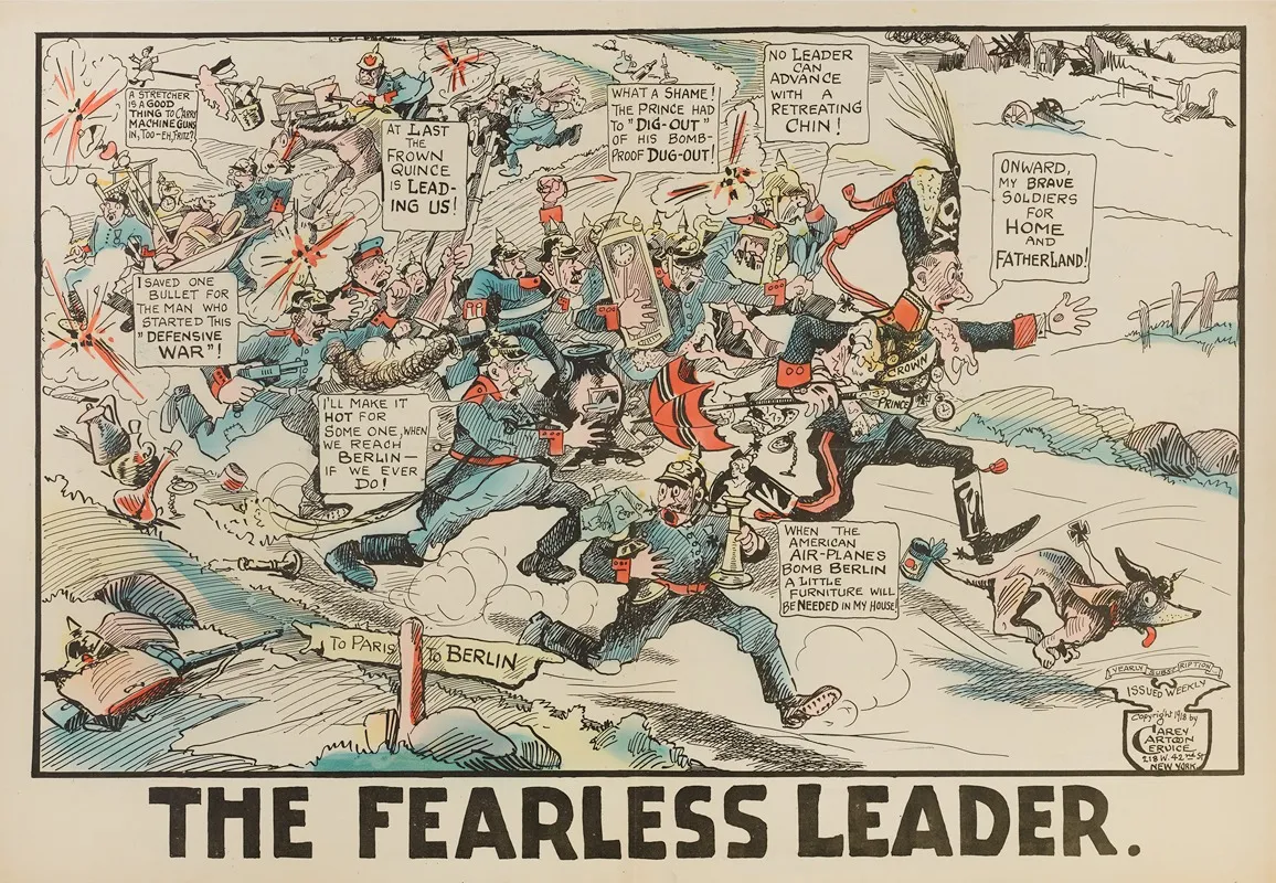 The Fearless Leader Wall Art by Carey Cartoon Service - High-Resolution Digital Print