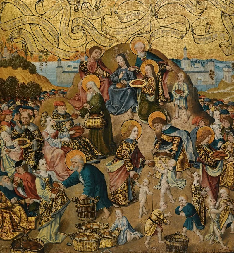 The Feeding Of The Five Thousand Wall Art by School of Saxony - High-Resolution Digital Print