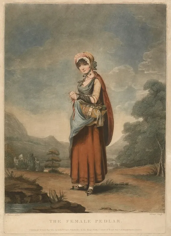 The Female Peddler Wall Art by Charles Turner - High-Resolution Digital Print