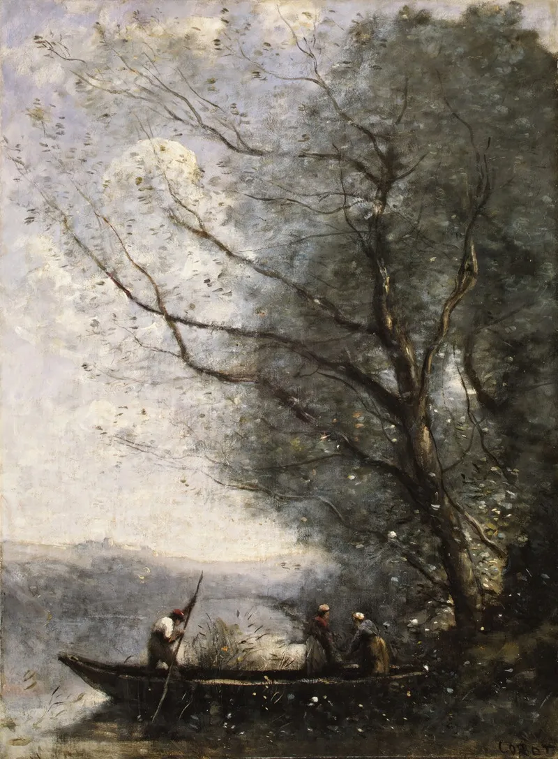 The Ferryman 2 Wall Art by Jean-Baptiste-Camille Corot - High-Resolution Digital Print