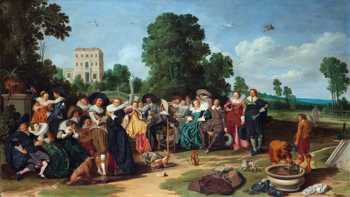 The Fete Champetre Wall Art by Dirck Hals - High-Resolution Digital Print