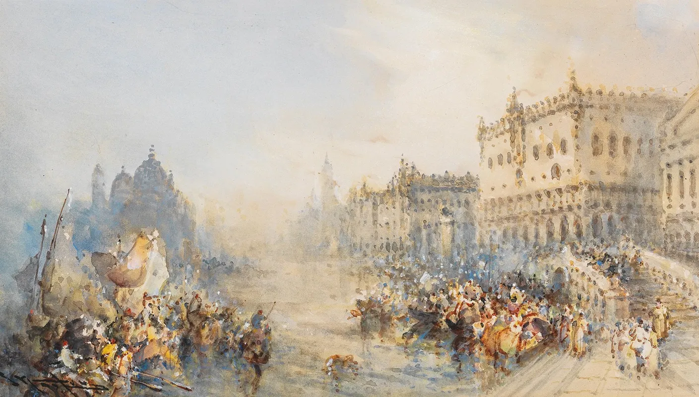 The Fiesta San Marco In Venice Wall Art by Frank Wasley - High-Resolution Digital Print