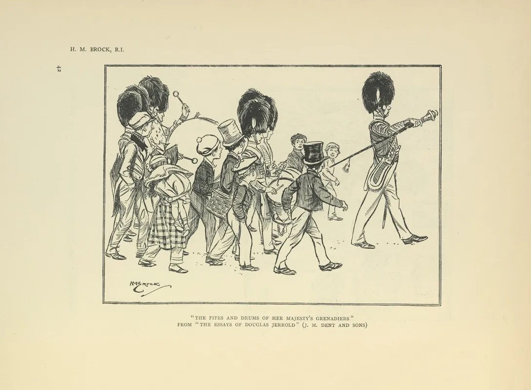 The Fifes And Drums Of Her Majestys Grenadiers The Essays Of Douglas Jerrold Wall Art by Henry Matthew Brock - High-Resolution Digital Print