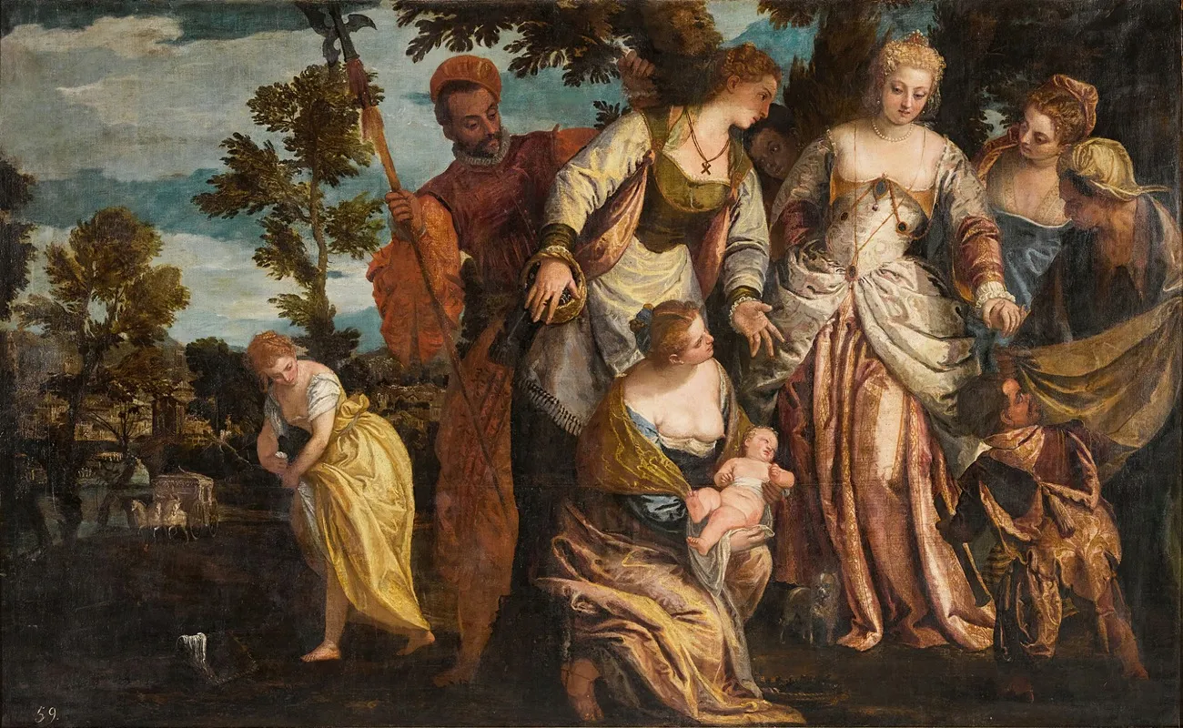 The Finding Of Moses 24 Wall Art by Benedetto Caliari - High-Resolution Digital Print